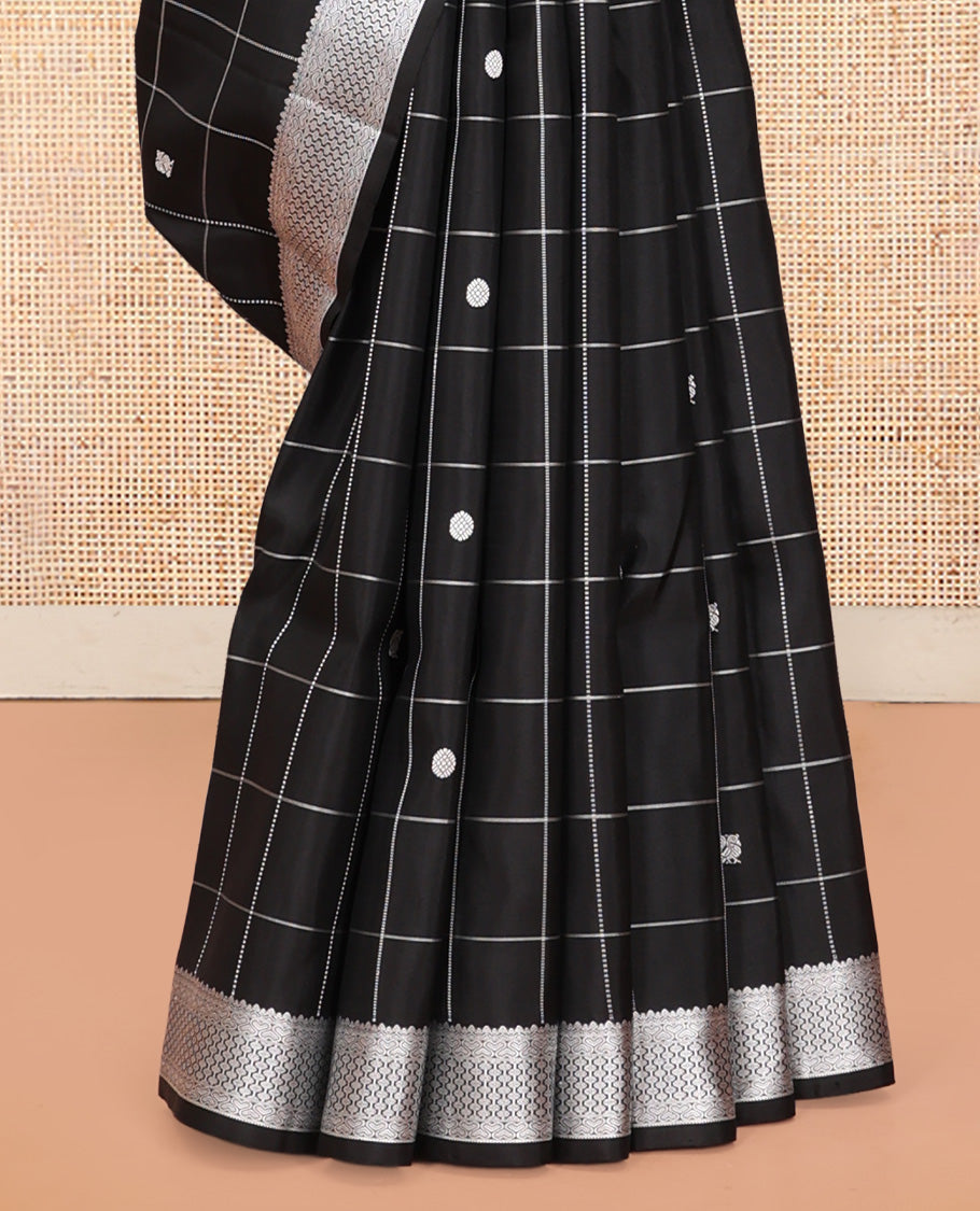 Black Checks Kanchi Silk