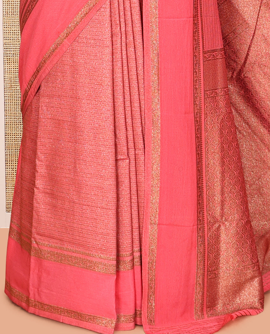 Pink Fancy Crepe Saree