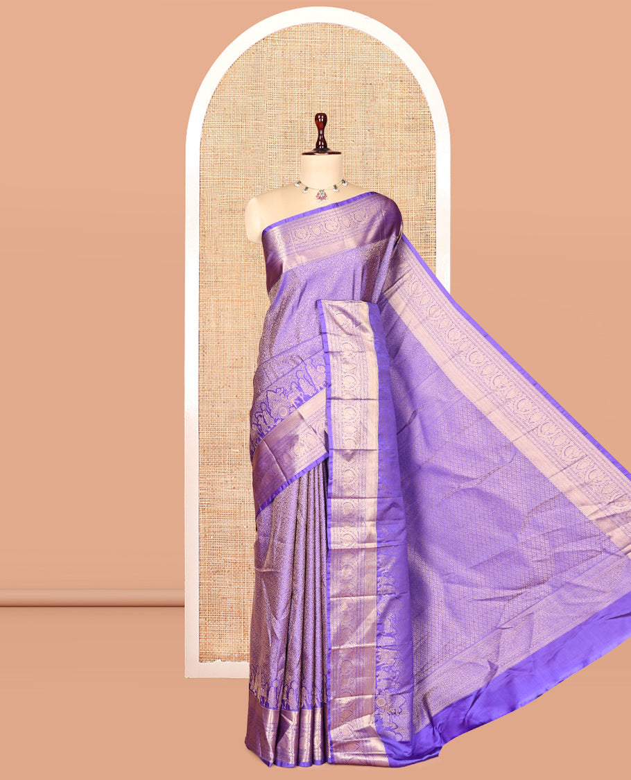 Violet jacquard Saree