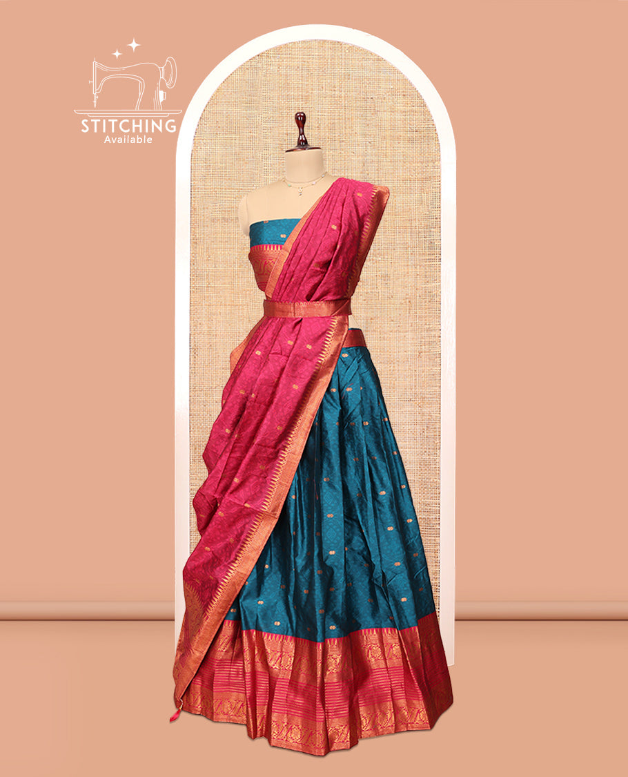 Blue Banaras Half-Saree