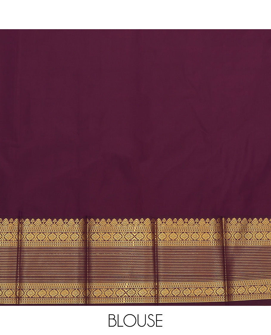 Orange Budget Silk Saree, Embellished with Zari Buttas  All Over Its Body, Complemented by a Contrast Traditional Zari Design Border, Pallu Detailed with Jaal Designs, and Paired with a Contrast Blouse