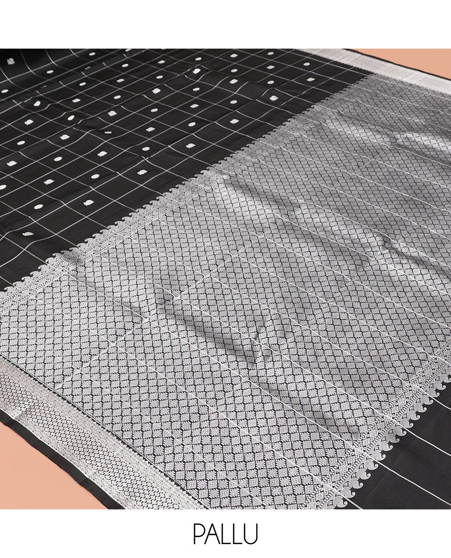Black Checks Kanchi Silk