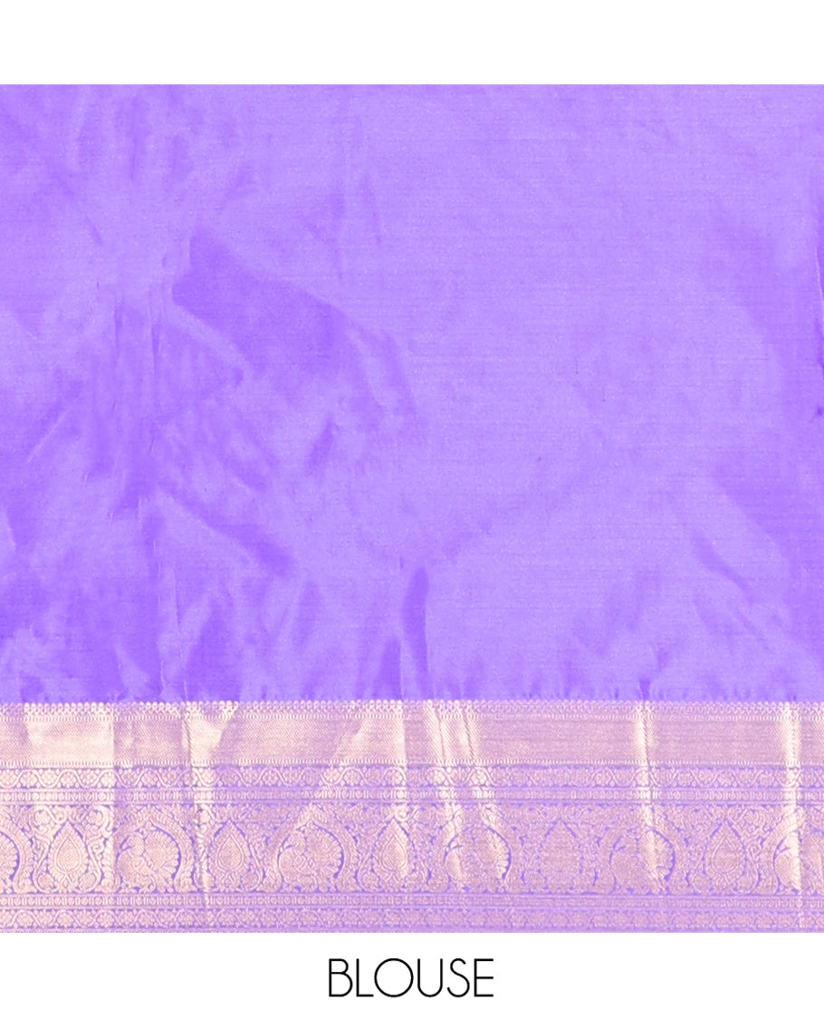 Violet jacquard Saree