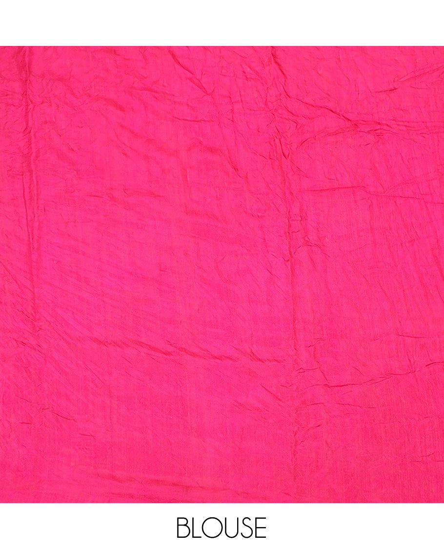 Red Bandhani Dola Silk Saree