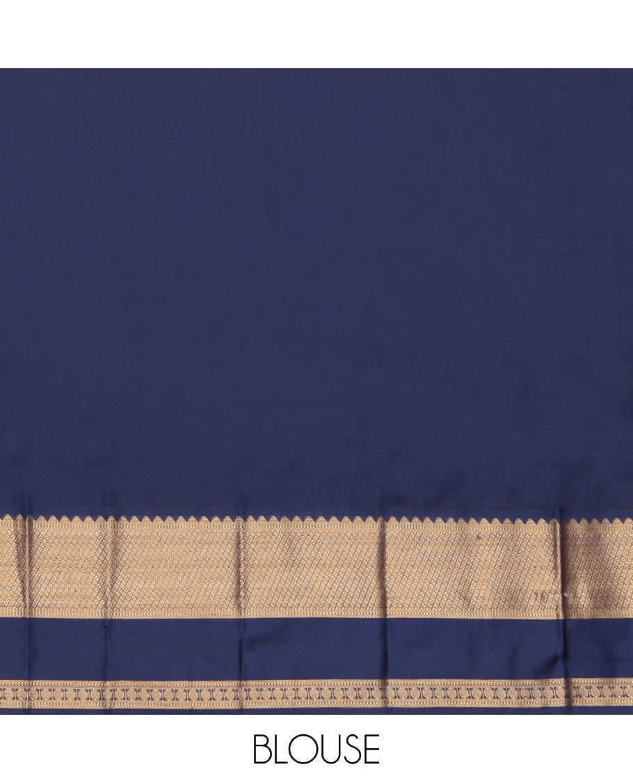 Brown Zari Butta Budget Silk Saree