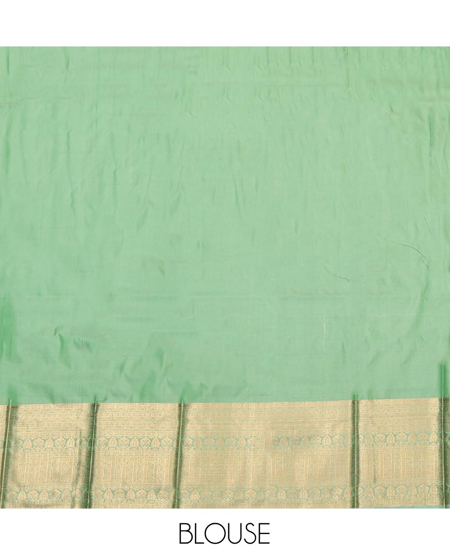Pink Budget Silk Saree, Bedecked with Jacquard Design, Complemented by Contrast Traditional Zari Border, Intricate Pallu, and Contrast Blouse