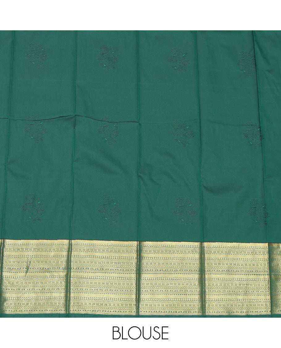 Green Floral Butta Budget Silk Saree