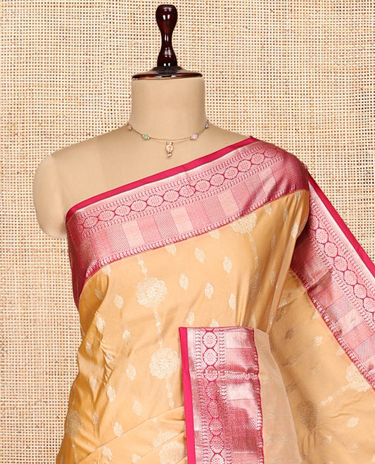 Sandal Zari Buttas Gift Saree
