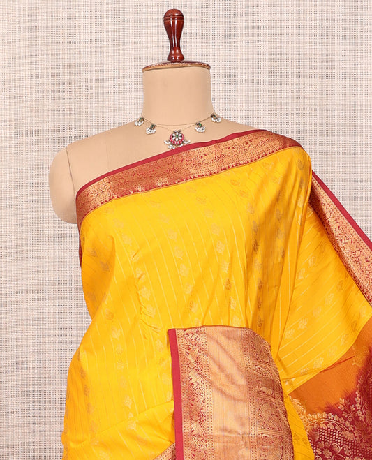 Yellow Budget Silk Saree