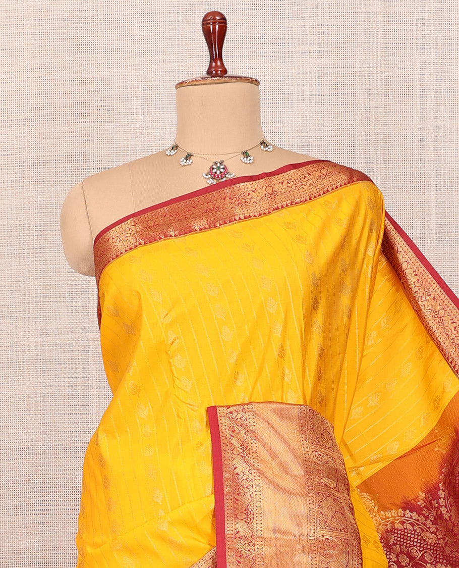 Yellow Budget Silk Saree