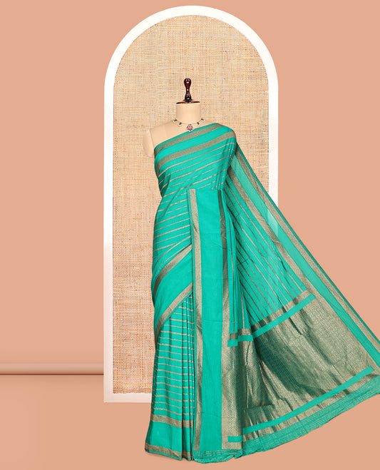 Green Fancy Crepe Saree