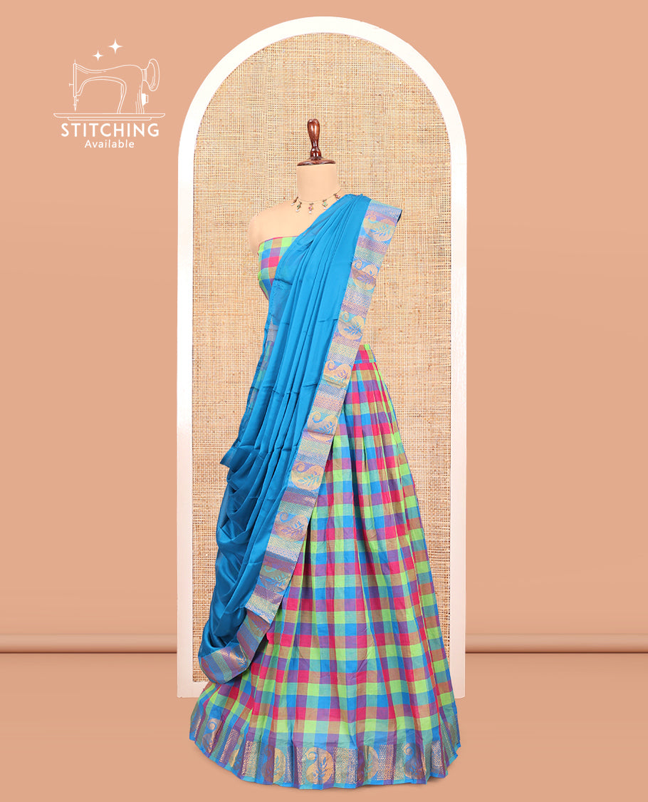 Multi-Color Mercerised Cotton Saree