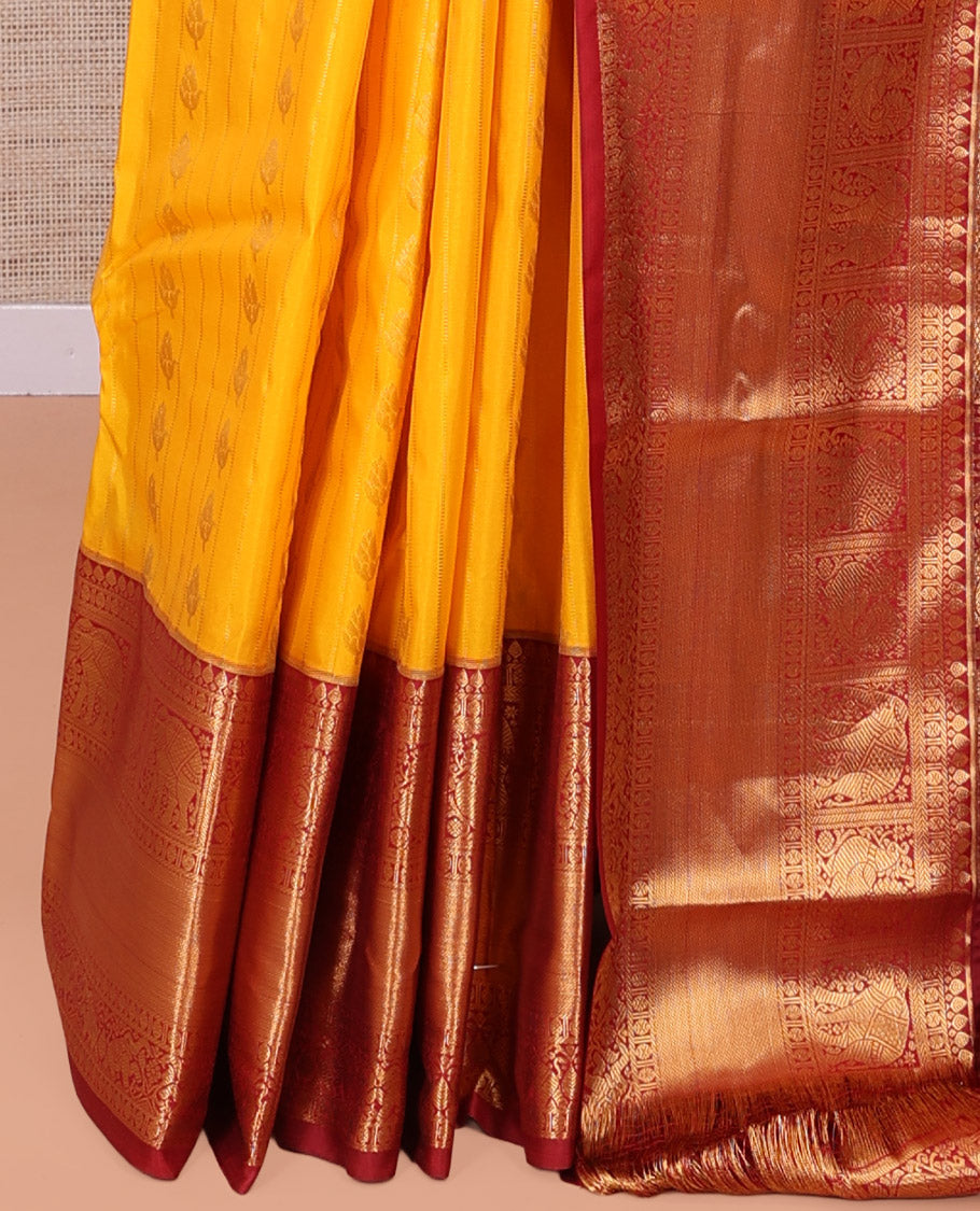 Yellow Budget Silk Saree