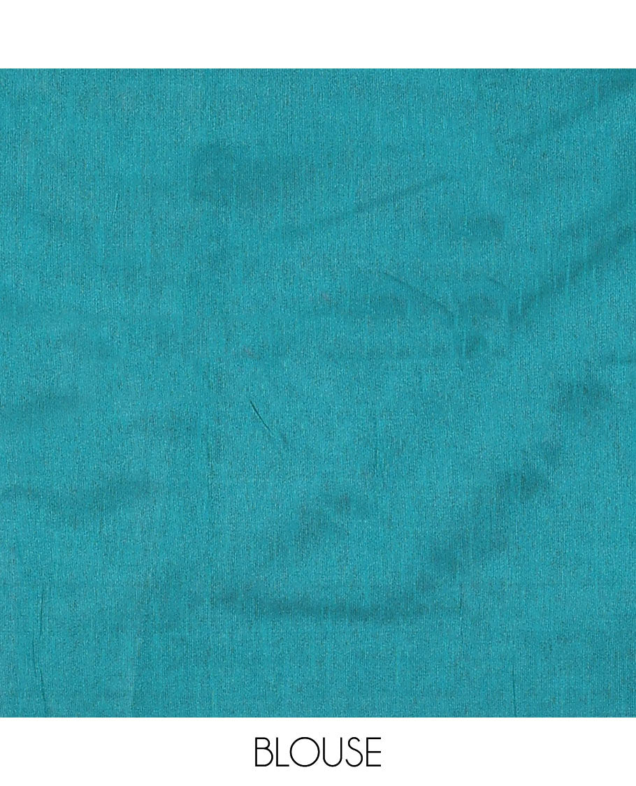 Brown zari buttas art dupion saree, floral creeper zari border, and contrast thread striped pallu