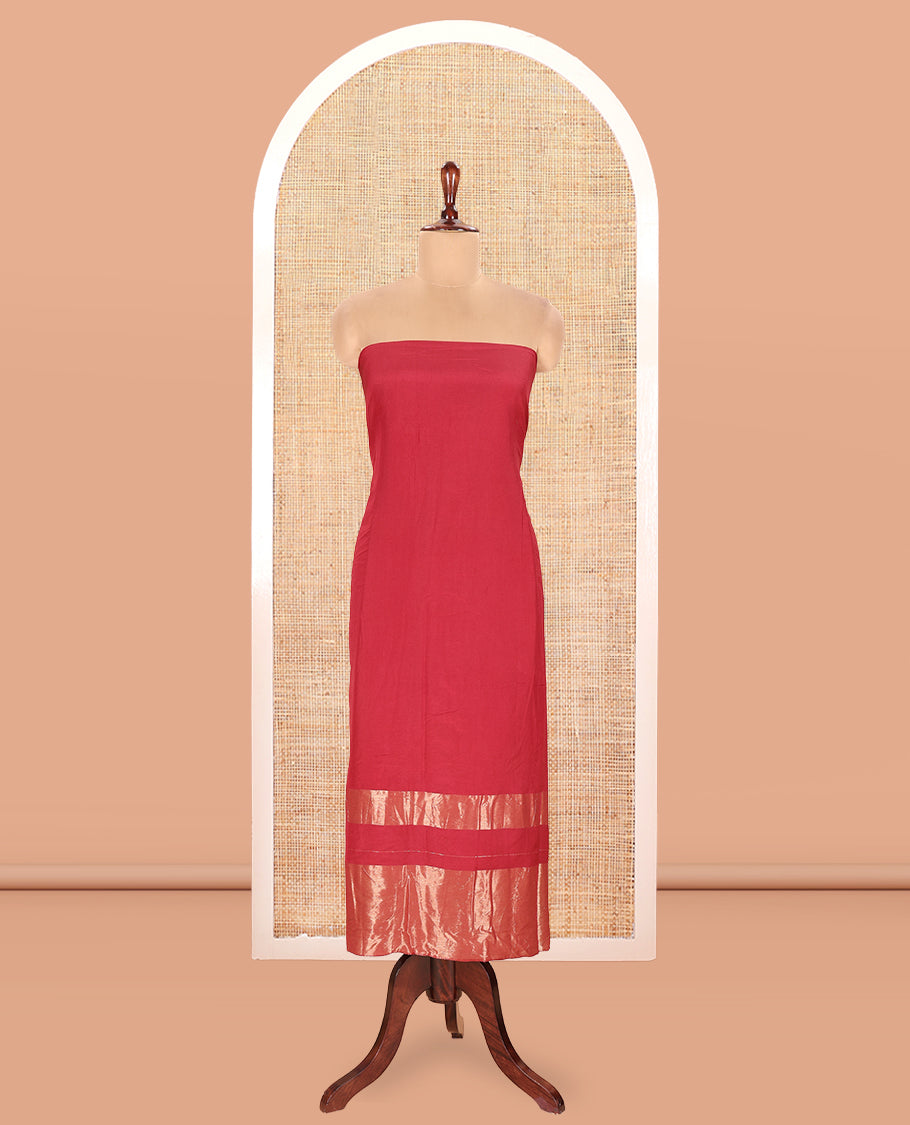 Maroon Semi-Silk Material Chudidar Set