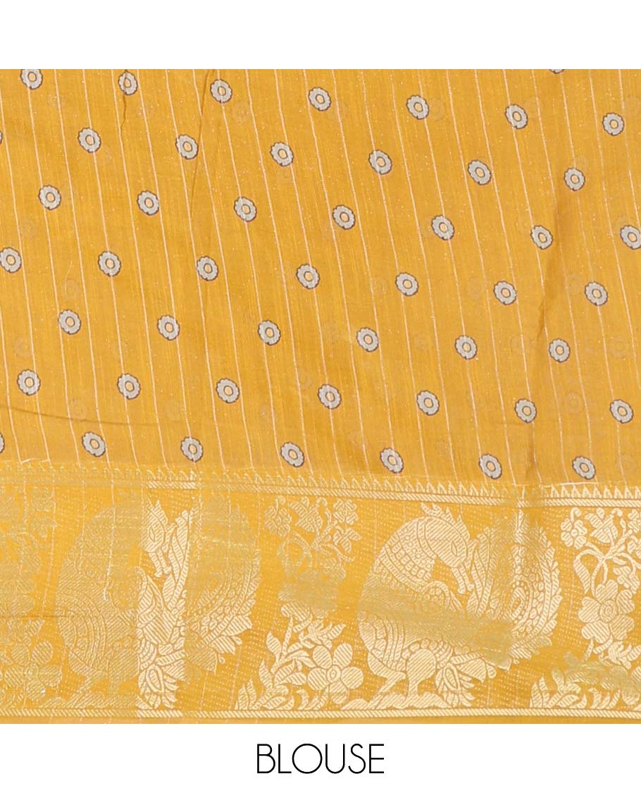 Green madhubani style human motifs chirala cotton saree contrast peacock border & striped pallu