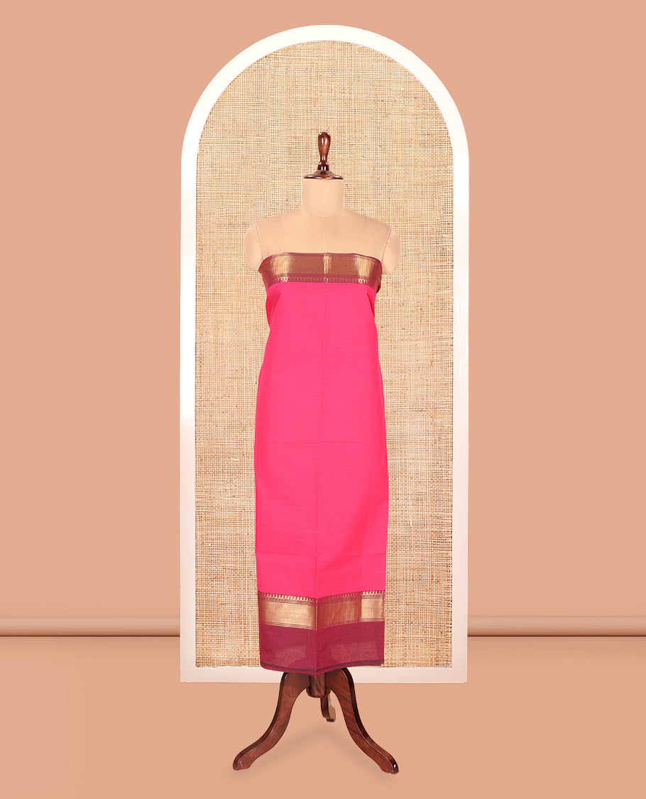Rani Pink Mercerised Cotton Material Chudidar Set