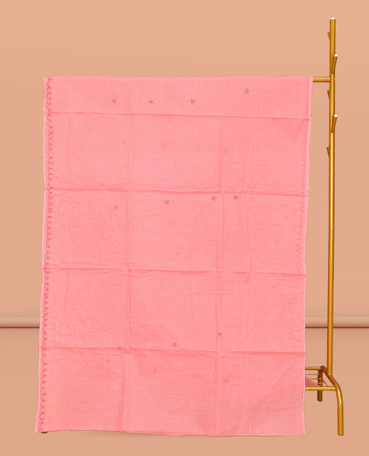 Pink Lucknowi Chikankari Saree
