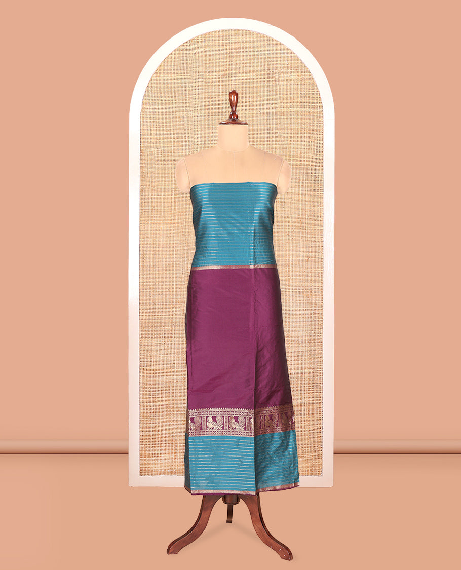 Dark Purple Semi-Silk Material Chudidar Set