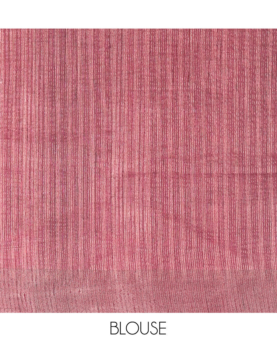 Sandal Fancy Tussar Silk Saree