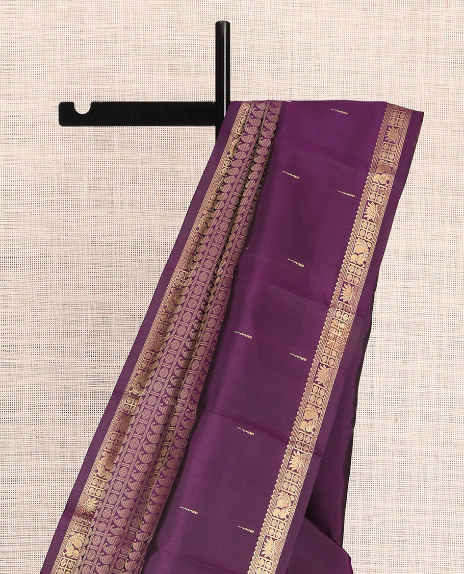 Purple Kanchipuram Chettinad Saree