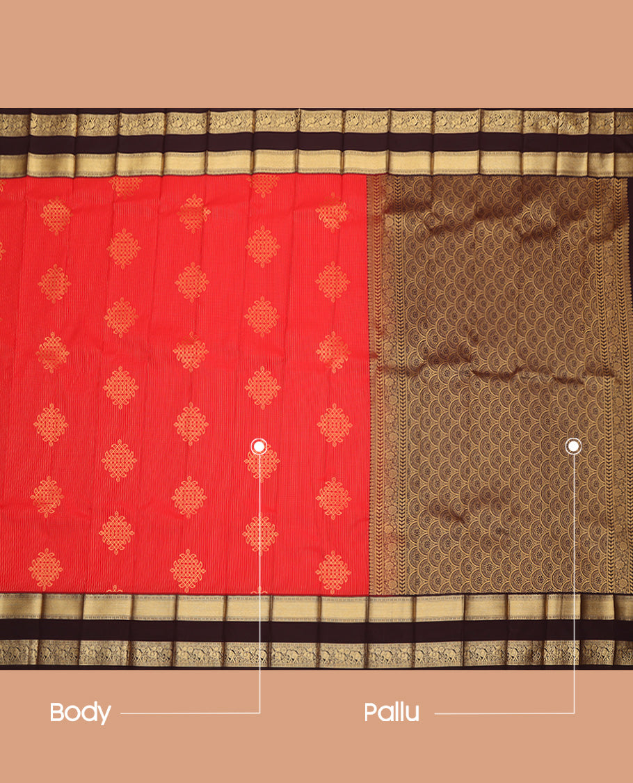Orange Budget Silk Saree