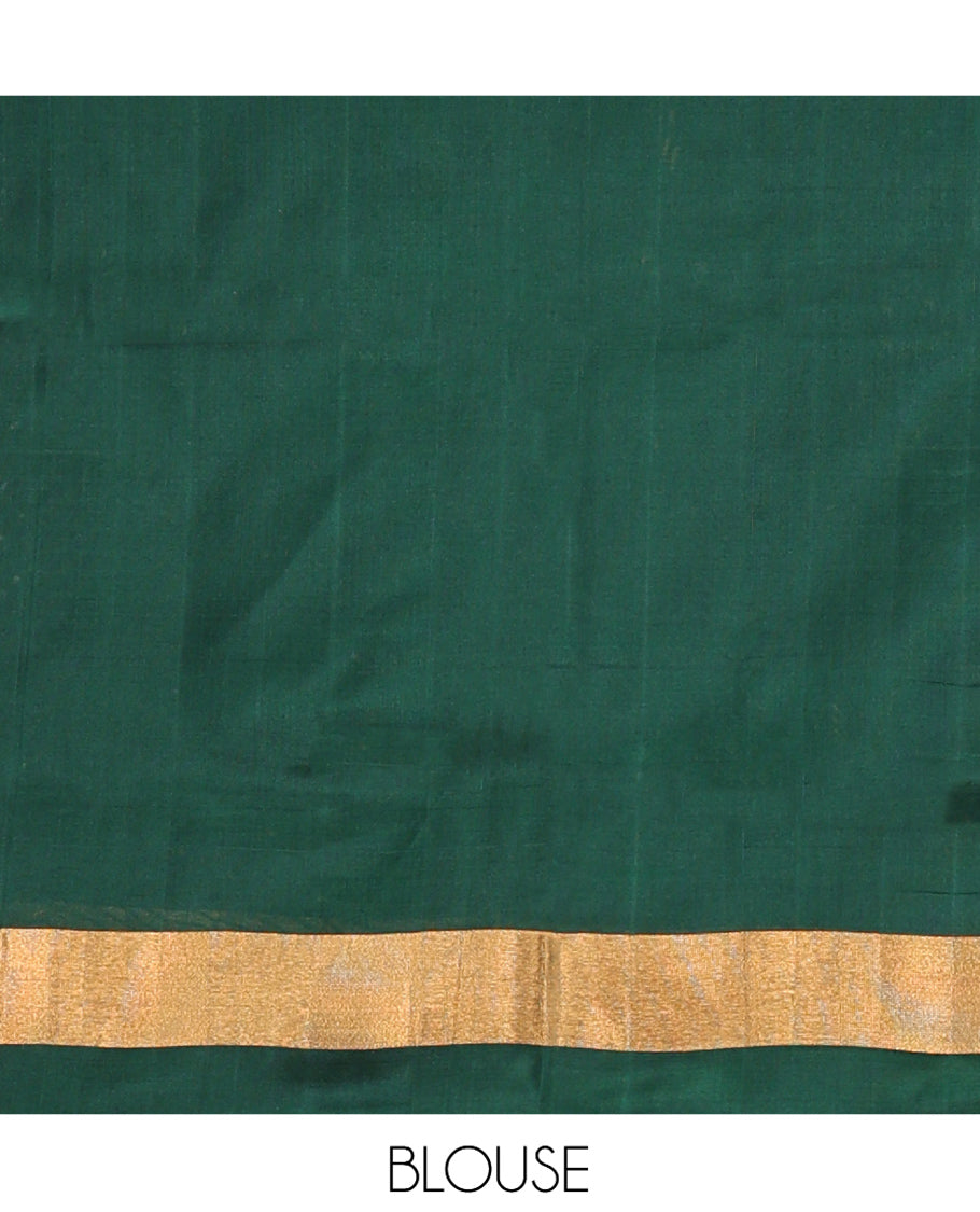 Purple Uppada Silk Saree, Beautified with Buttas, a Contrast Zari Border, Pallu of Zari Designs, and a Contrast Blouse