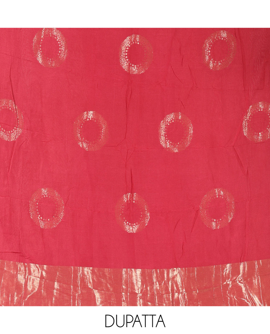 Maroon Semi-Silk Material Chudidar Set