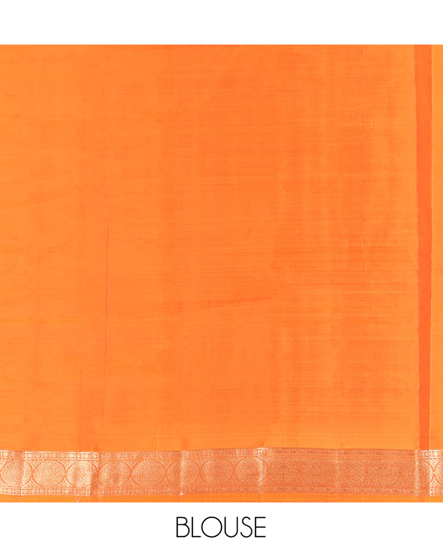 Pink Zari Buttas-Checked Vasundhara Lite Silk Mix Saree, Contrast Traditional Border, Contrast Blouse