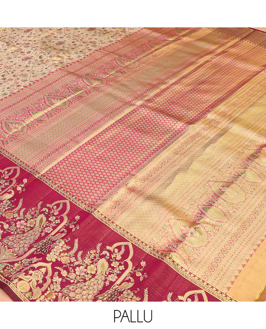 Gold Kanchipuram Tissue Silk Saree