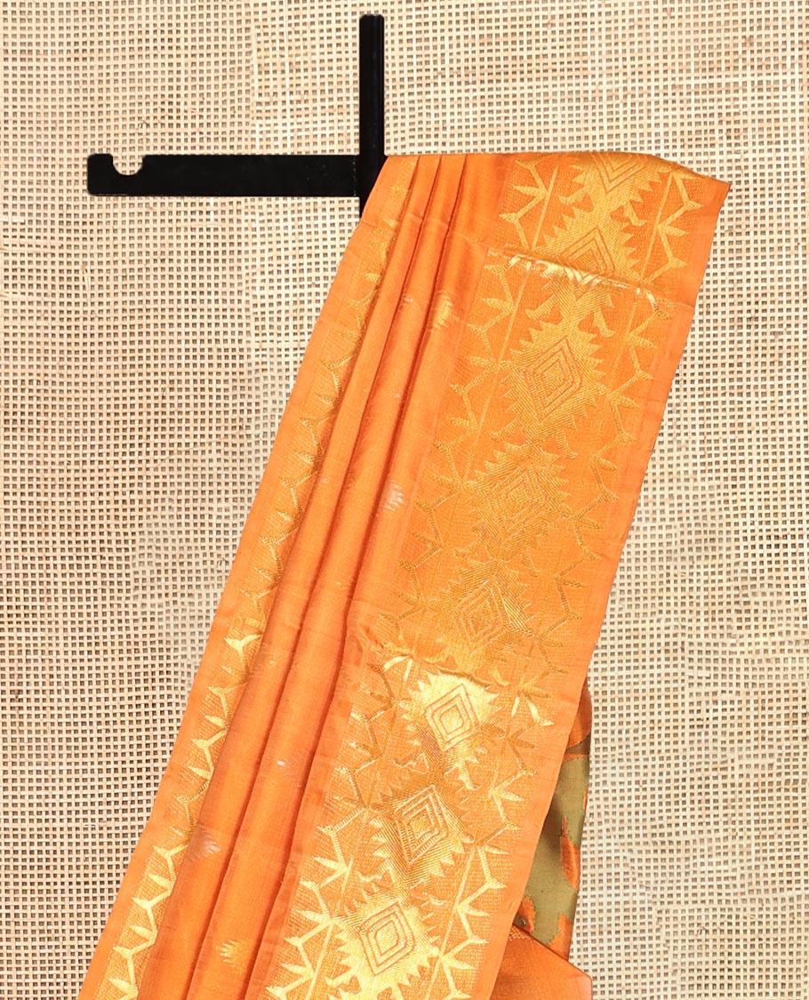 Orange Venkatagiri Silk Saree