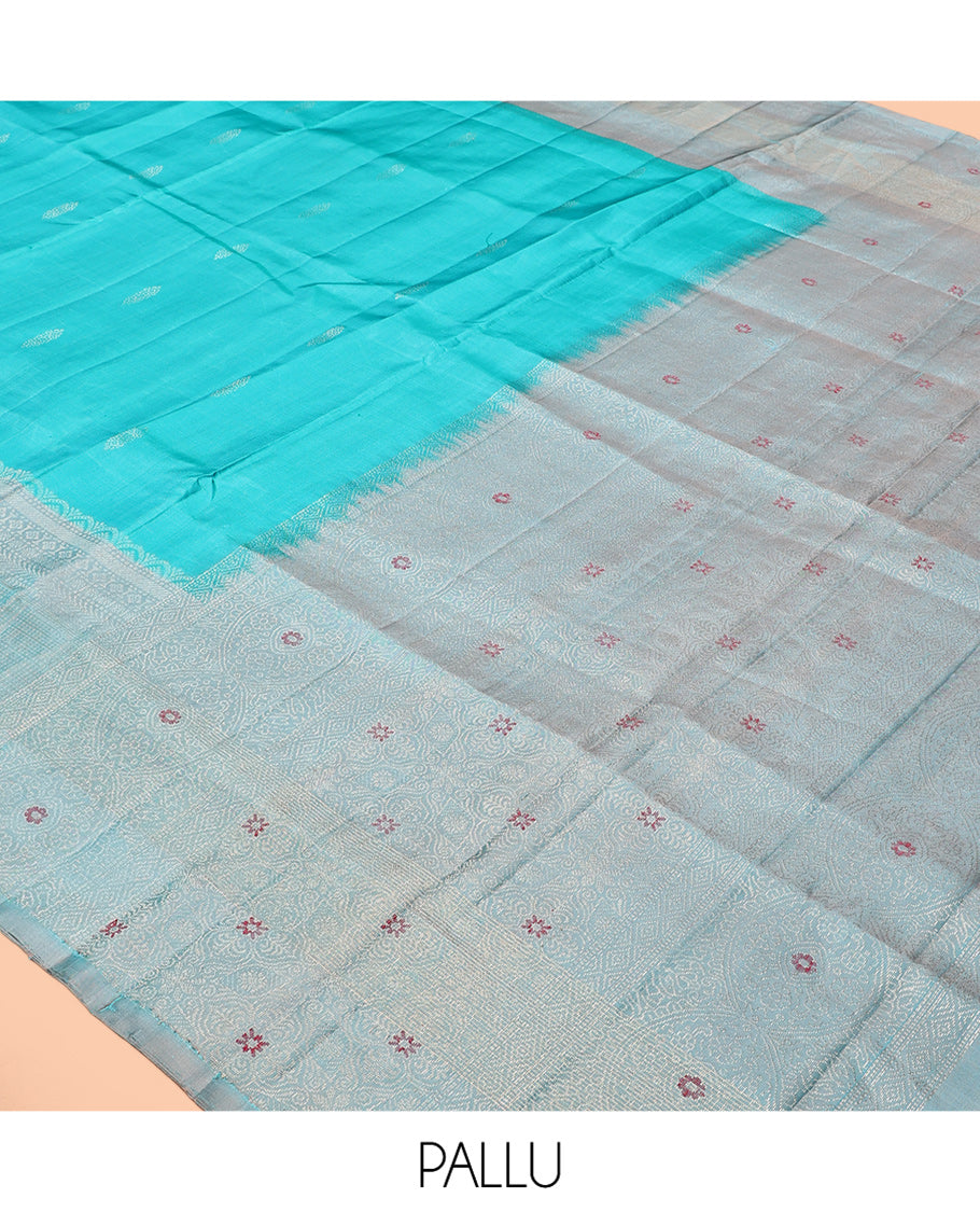 Turquoise Mayuri Soft Silk Saree