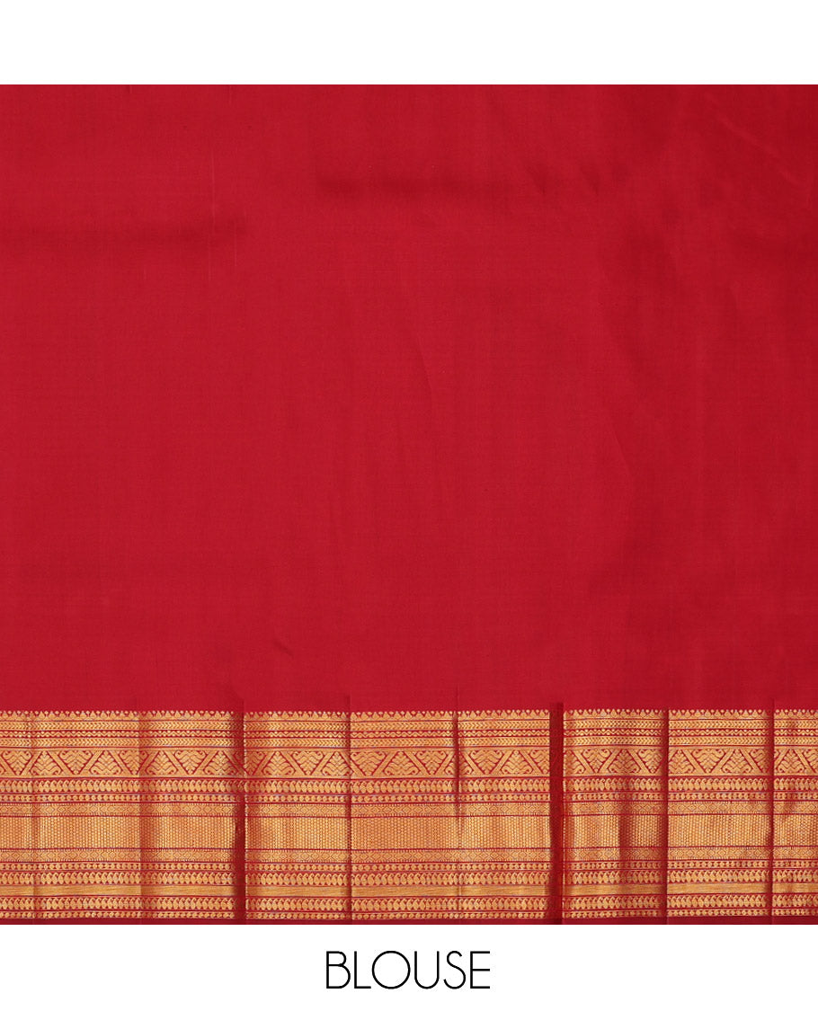 Orange Pure Silk Half-Saree