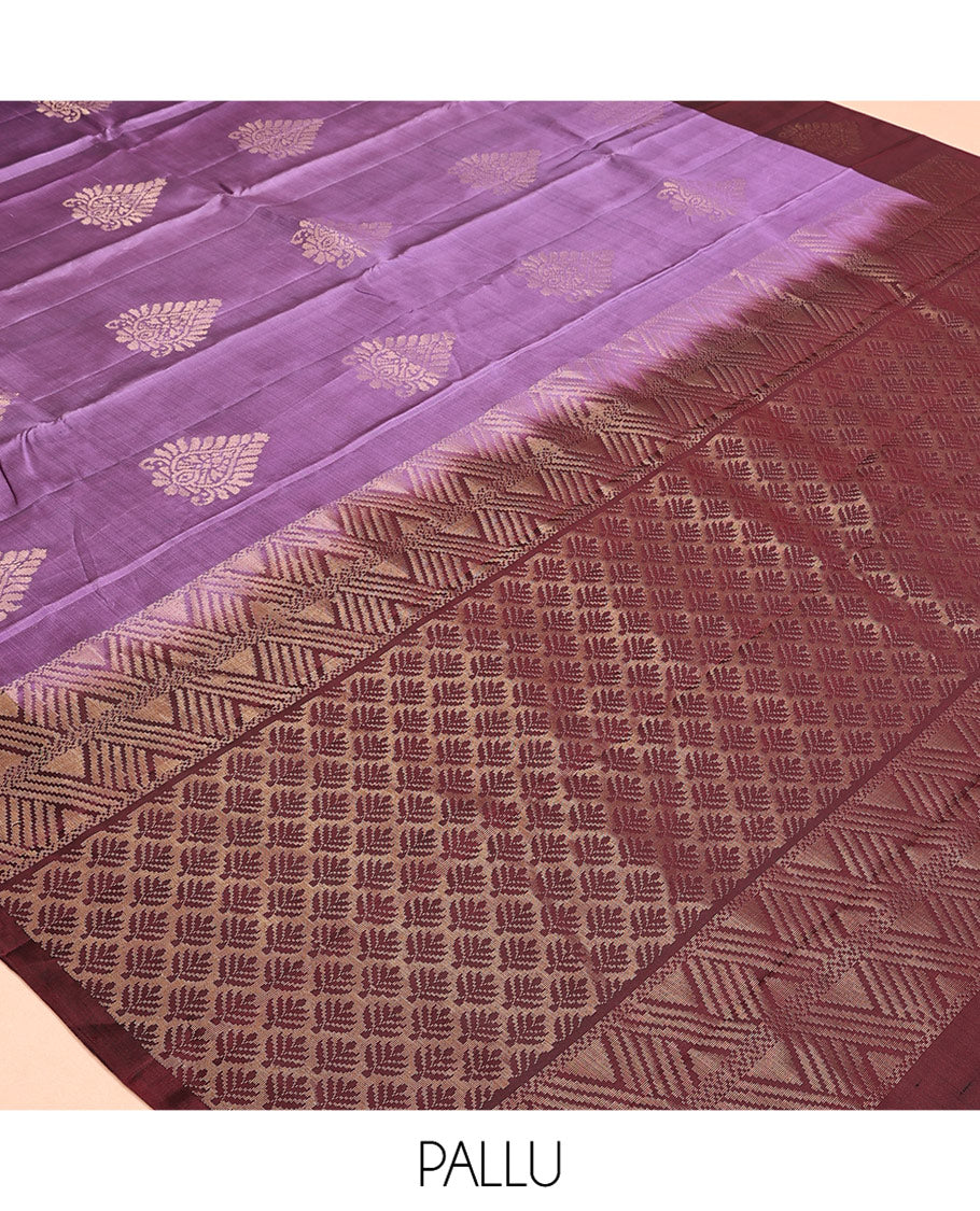 Lilac Butta Mayuri Lite Silk Mix Saree