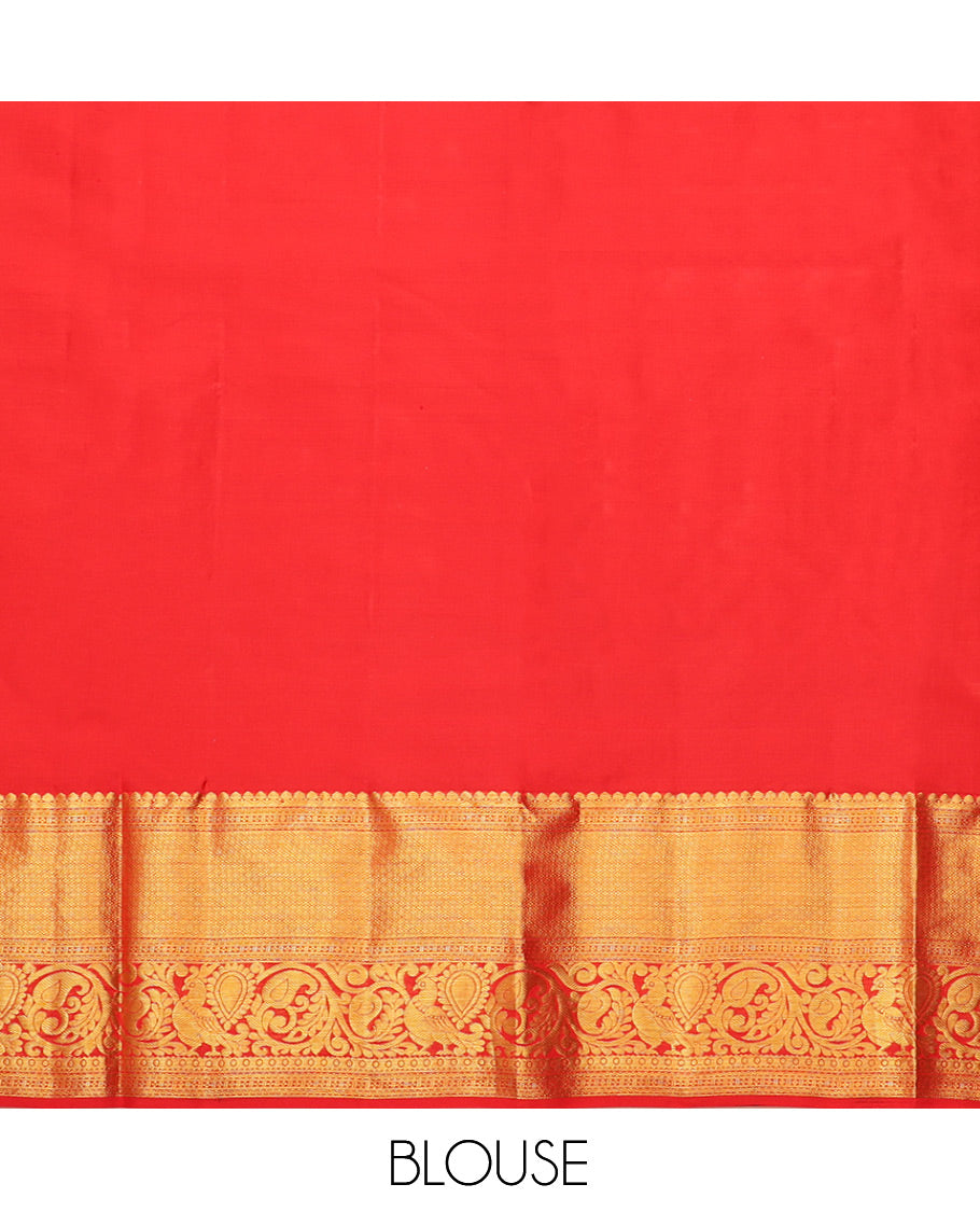 Blue Pure-Silk Half-Saree