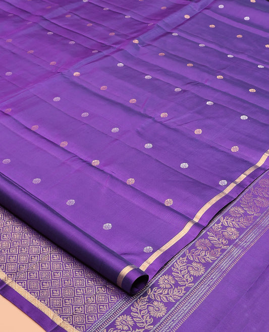 Violet Intricate Design Mayuri Lite Silk Mix Saree