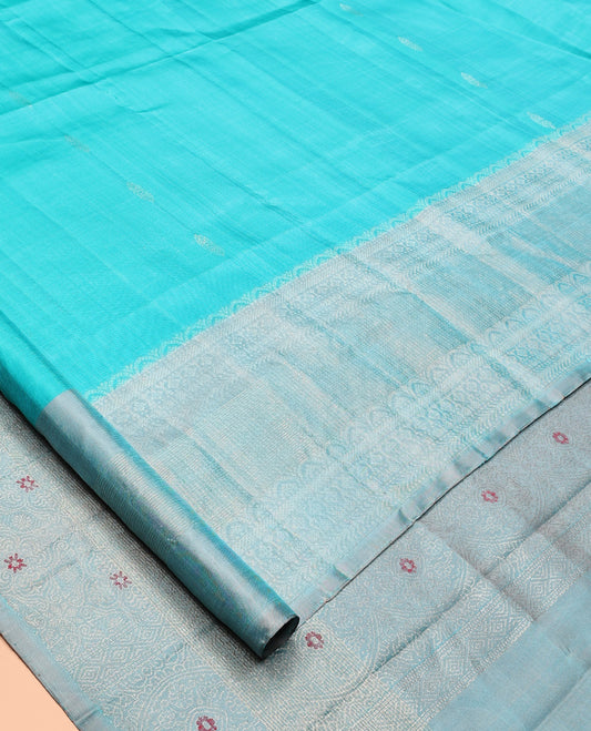 Turquoise Mayuri Soft Silk Saree