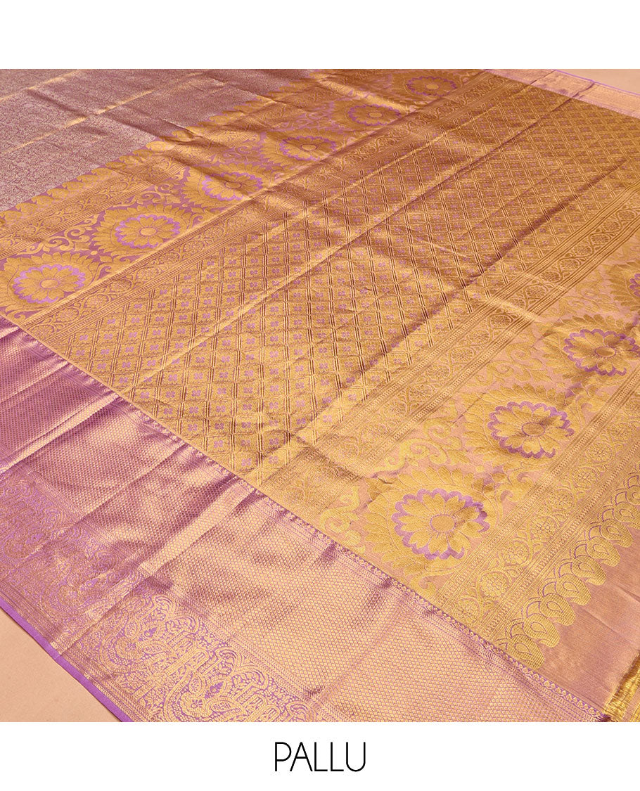 Pink Kanchipuram Tissue Silk Saree