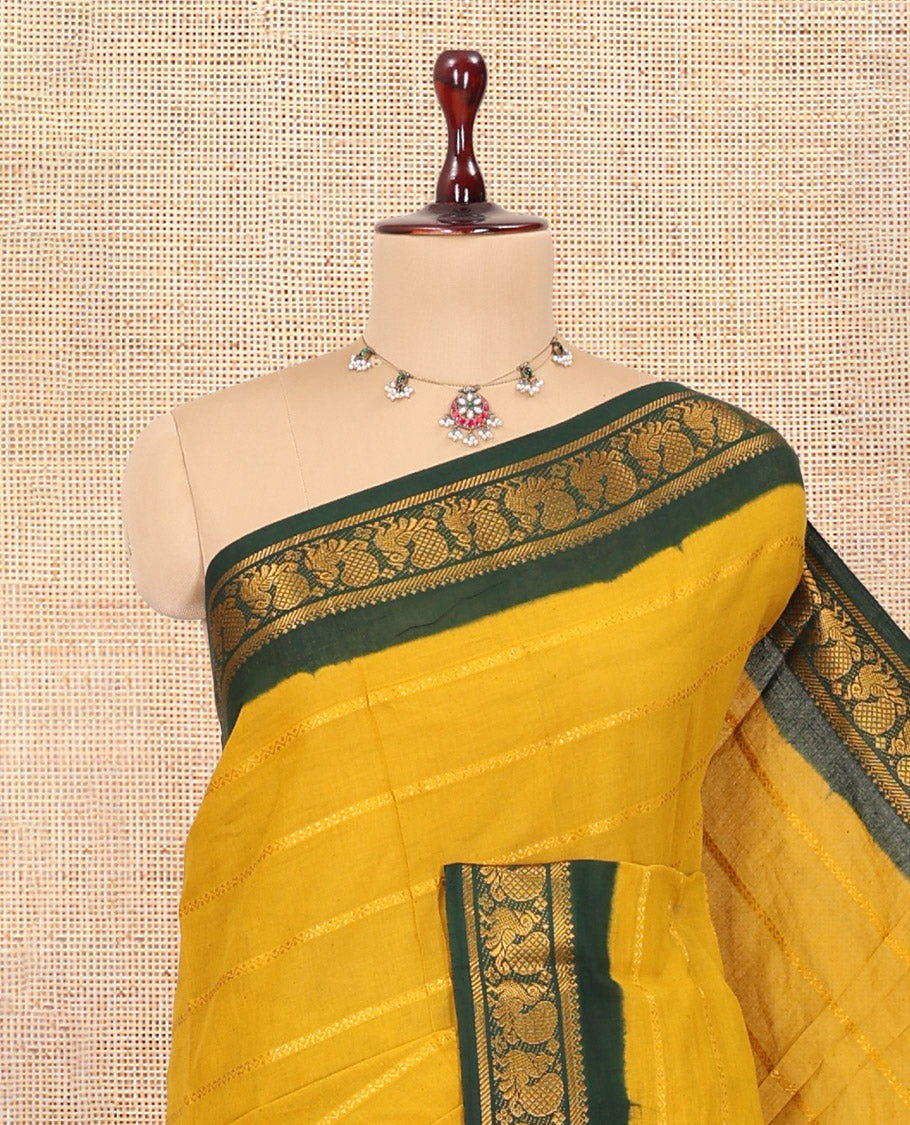 Yellow Sungudi Cotton Saree