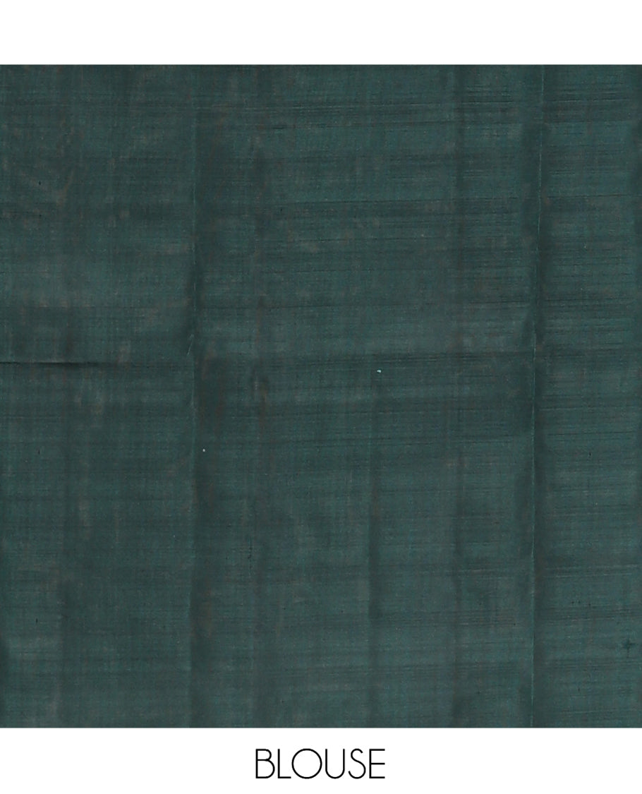 Purple Mayuri Lite Silk Mix Saree, Woven with Buttas and Checks, Contrast Zari Butta Border, Grand Jaal Pallu, and a Contrast Blouse