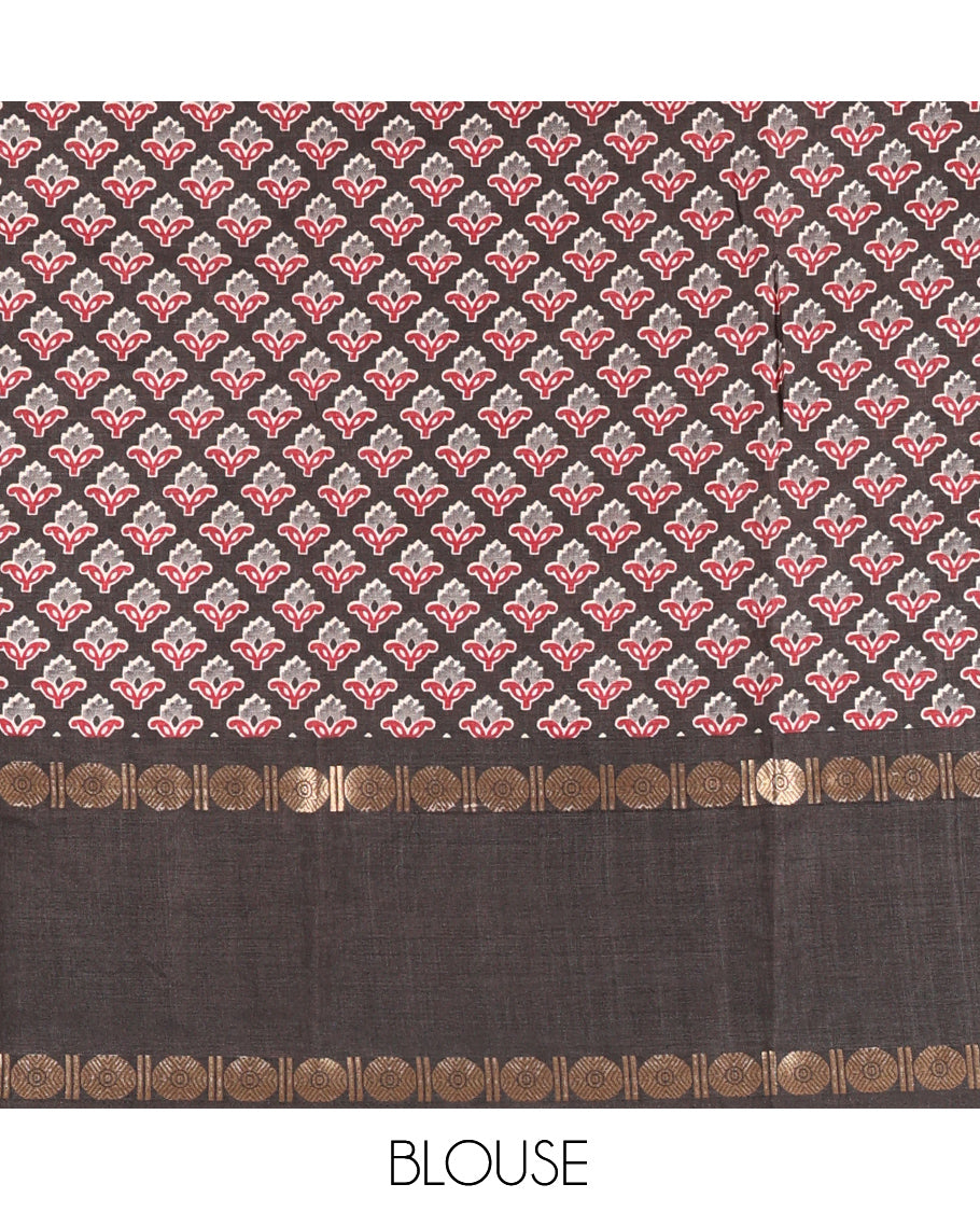 Black Dola Tussar Saree