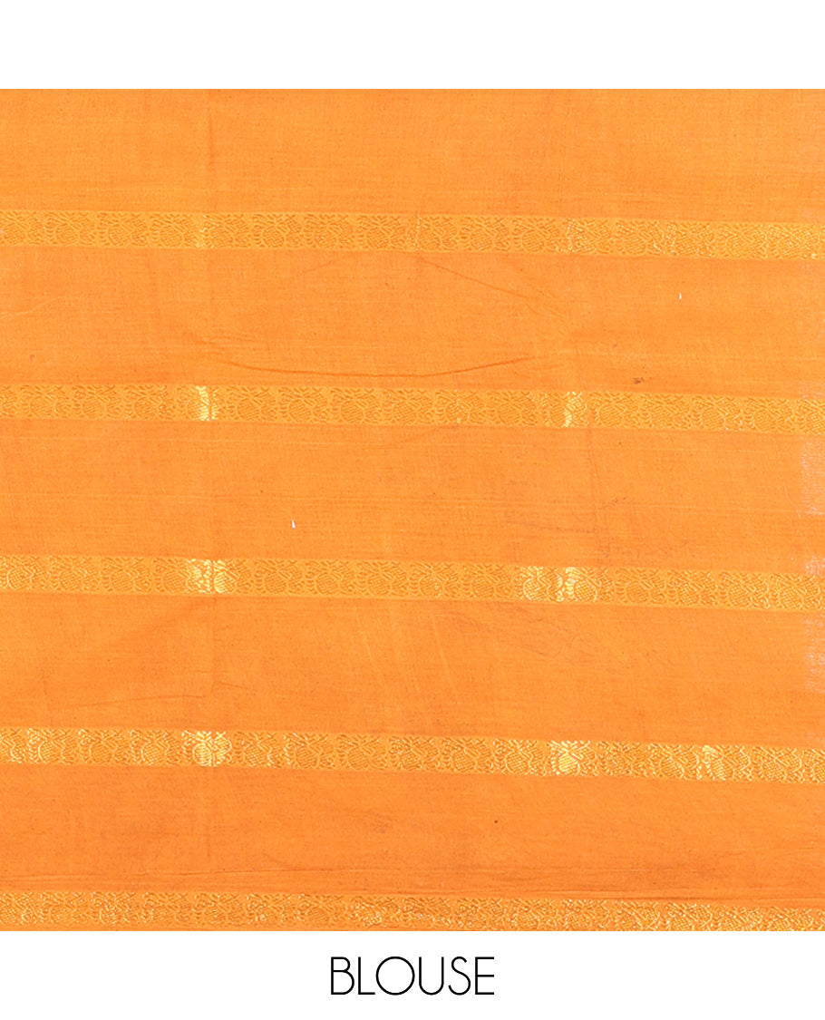 Brown Sungudi Cotton Saree