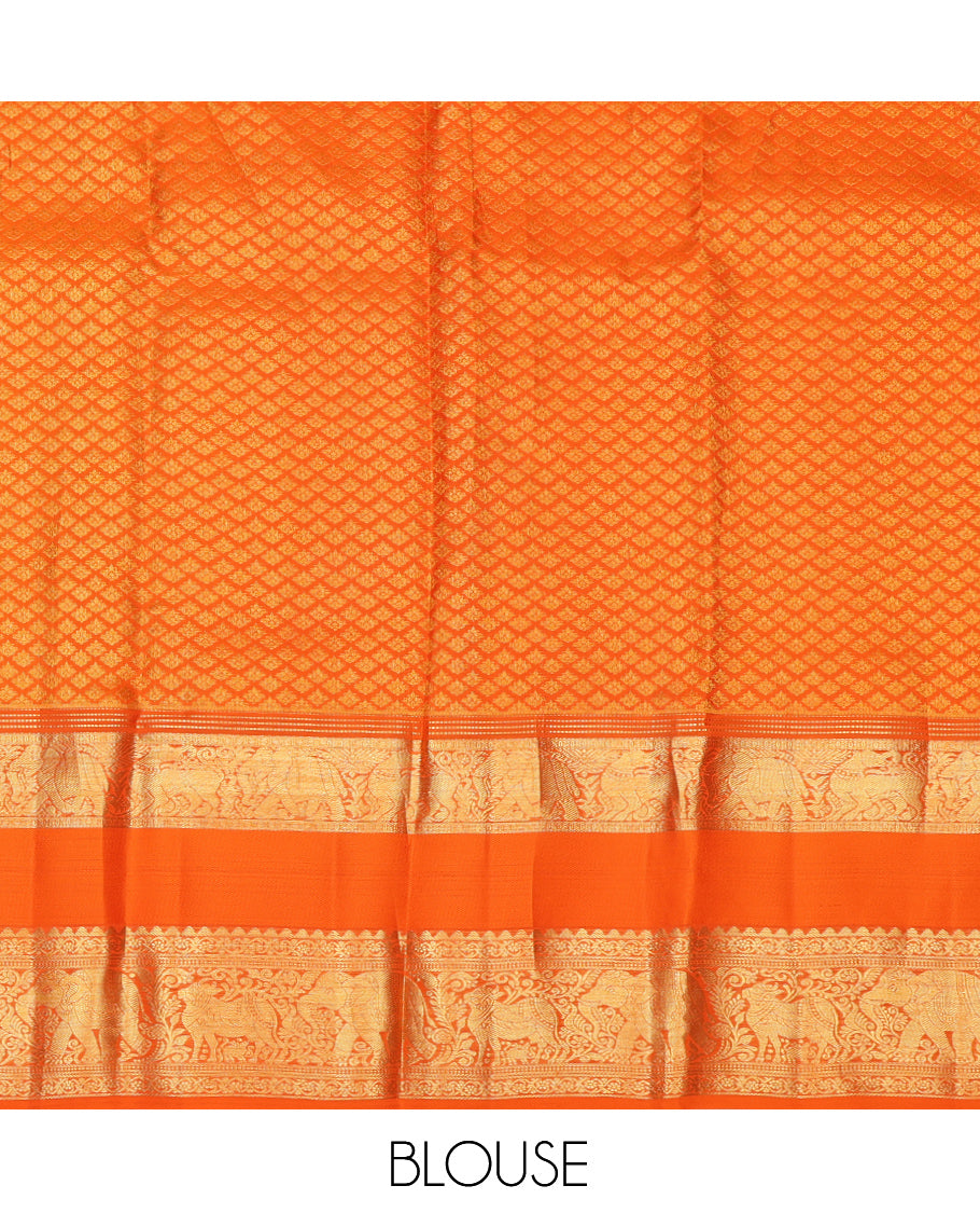 Purple Pure Silk Pavadai Material Set