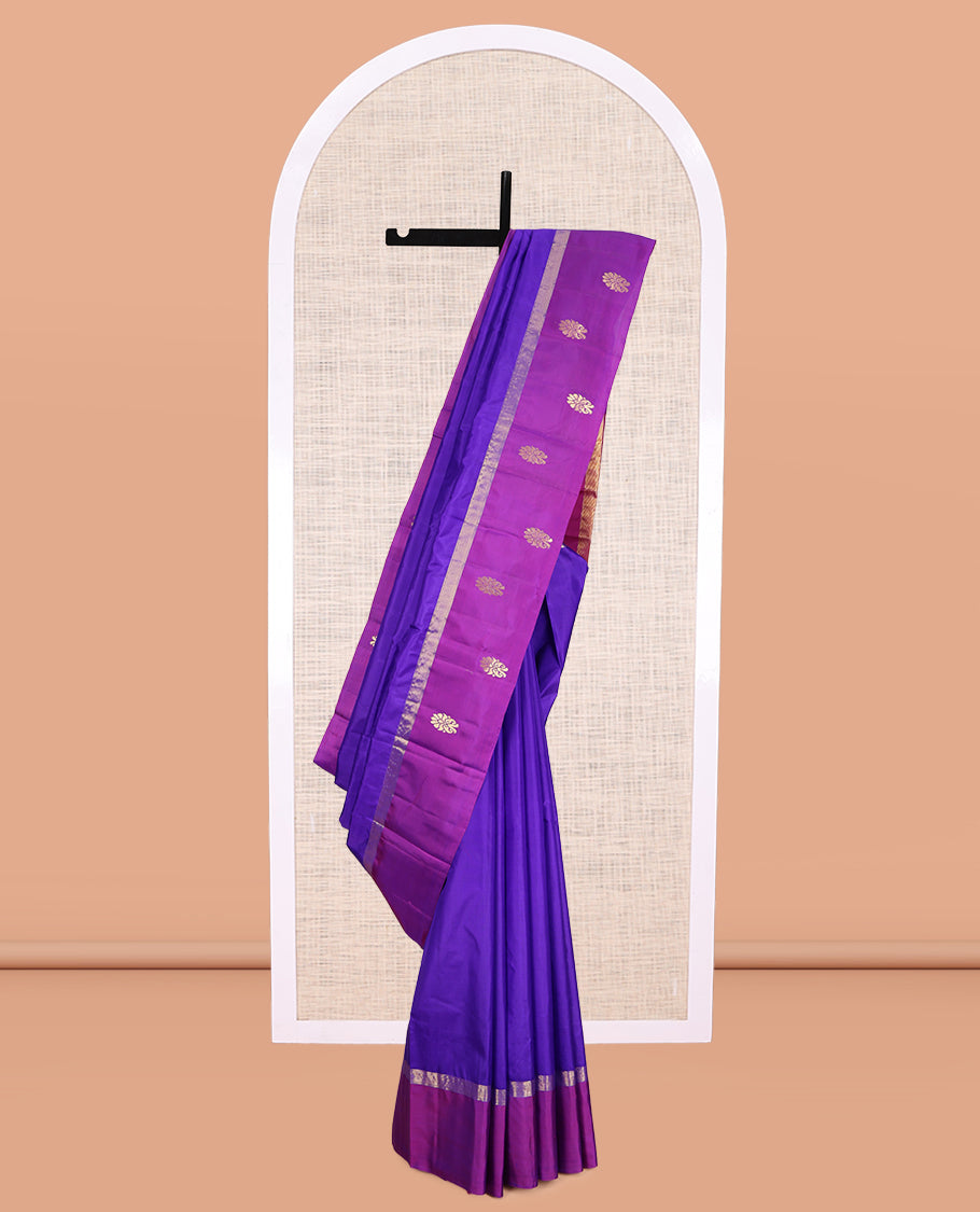 Violet Kanchipuram Silk Saree