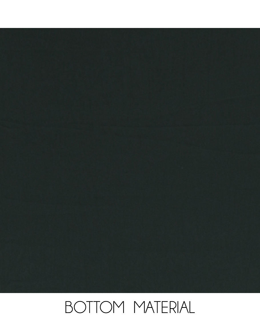 Mehendi green Italian crepe material chudidar set, paisley printed top, plain bottom, and floral-paisley printed georgrette dupatta