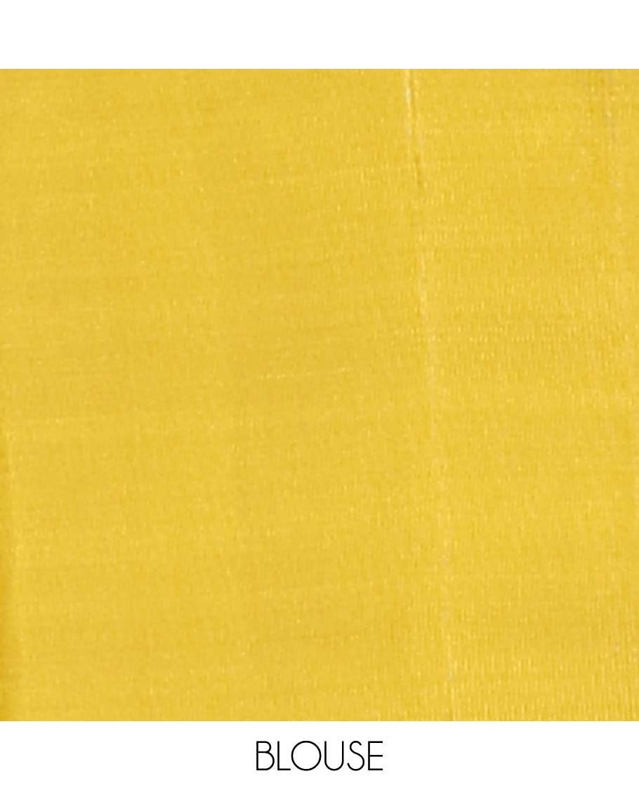 Borderless green zari buttas Kanchipuram silk saree,  self-pallu of intricate designs weave