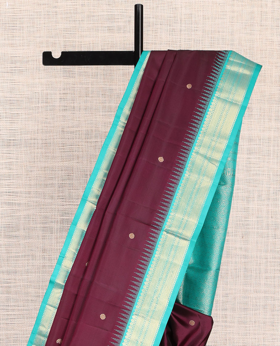 Brown Kanchipuram Silk Saree