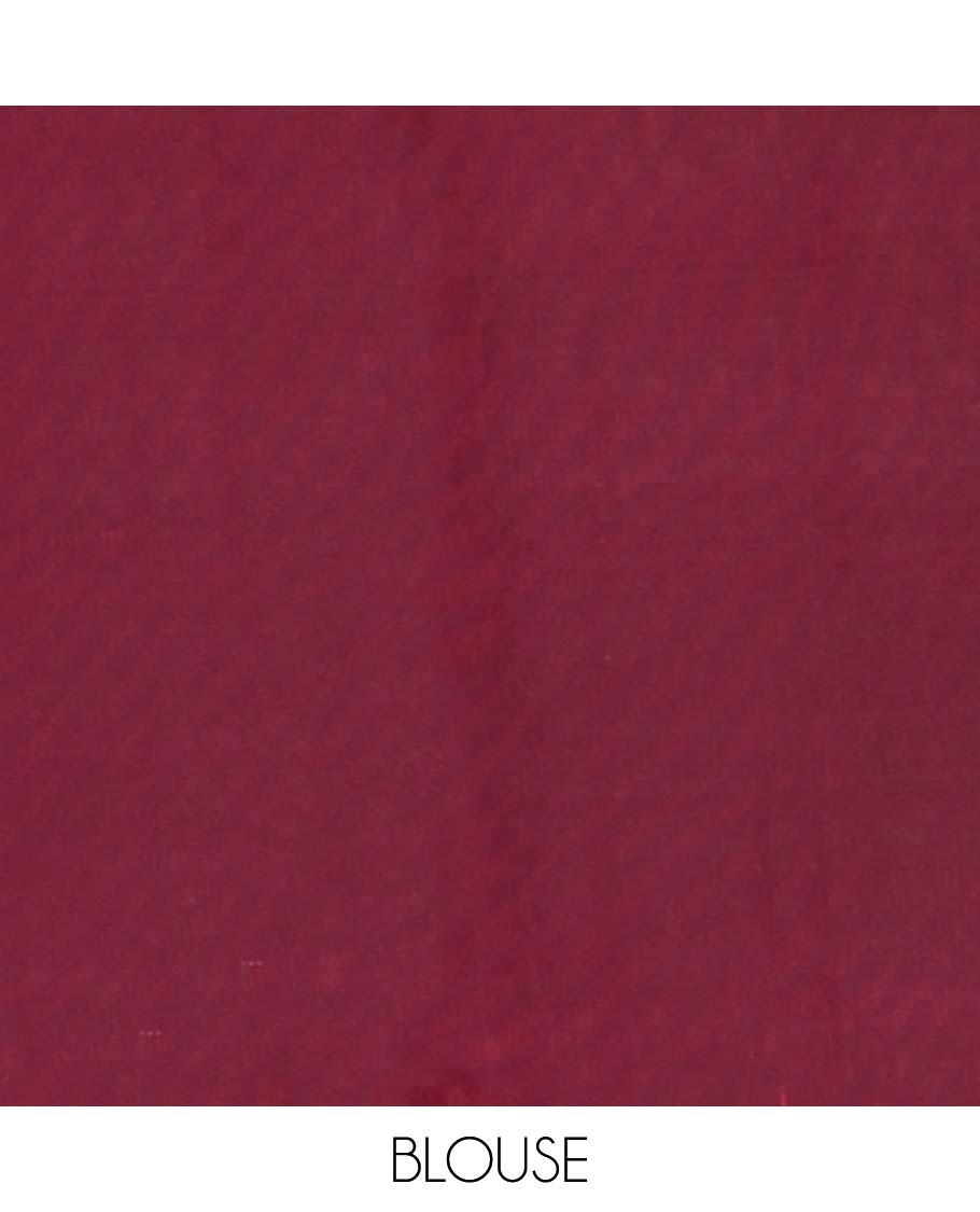 maroon checked vasundhara elite silk saree with self round buttas border & intricate zari design pallu