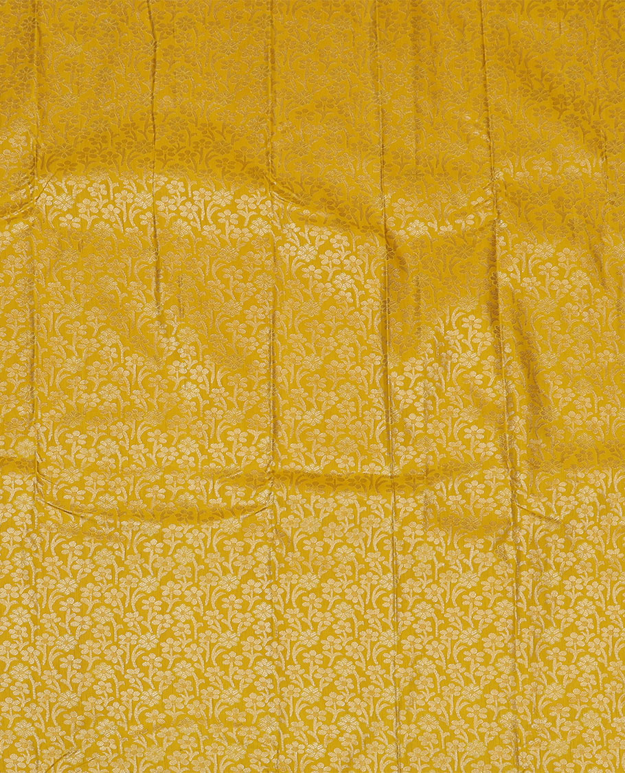 Yellow Art Silk Pavadai Material Set
