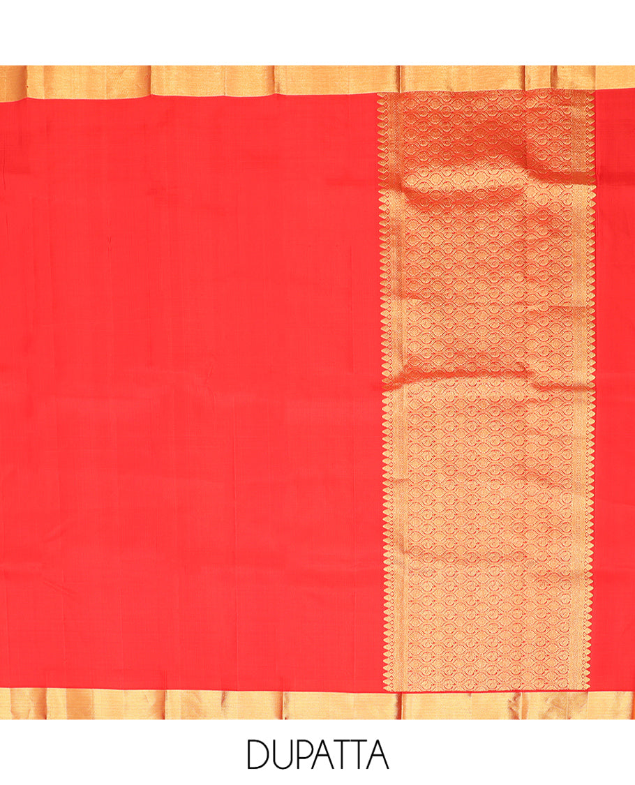 Violet Pure Silk Half Saree